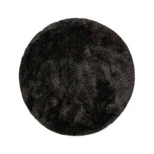 Tapeso Rond shaggy vloerkleed - Meadow antraciet - 250 cm