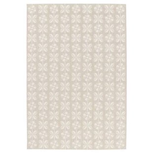 Tapeso Buitenkleed bloemen - Amber Marigold beige - 160x230 cm