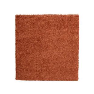 Tapeso Hoogpolige loper shaggy Trend effen - terracotta - 80x250 cm