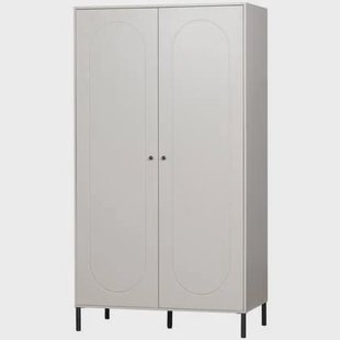 WOOOD Xina Garderobekast - Grenen - Wolkengrijs - 202x110x58