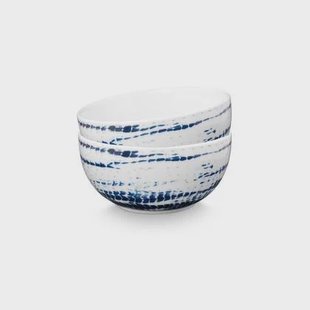 vtwonen Tie-Dye Kommen - Ronde schaaltjes - Serviesset van 2 - 20.5cm