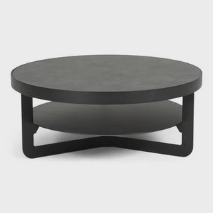 SPINDER DESIGN DOUGLAS 80 Salontafel - Staal - Zwart | HPL - Stone