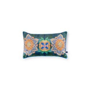Pip Studio Sierkussen Flores Felices - Blauw - 30x50cm