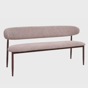 Giga Meubel - Eetkamerbank - Taupe|Walnoot - 200x55x77cm - Alexia