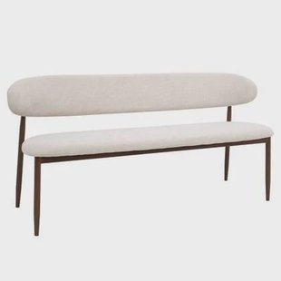 Giga Meubel - Eetkamerbank - Beige|Walnoot - 200x55x77cm - Alexia