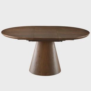 Giga Meubel - Eettafel - Walnoot - Uitschuifbaar - Ø120|160cm - Sivan