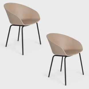 Zuiver Void Eetkamerstoelen Beige| Bruin - Set van 2
