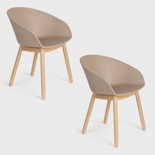 Zuiver Void Eetkamerstoelen Eiken Beige| Bruin - Set van 2