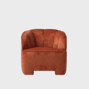 Sissy-Boy Oranje velvet fauteuil