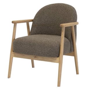 DÉJA Living - Fauteuil Taupe Stof|Eiken - 65x72x81cm - Skövde