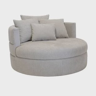 DÉJA Living - Loveseat Zand Stof - Ø124x84cm - Miles