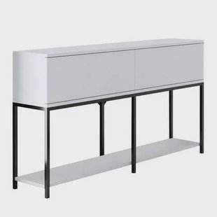 Calicosy - Consoletafel LORD - B150 cm - Wit| Zwart