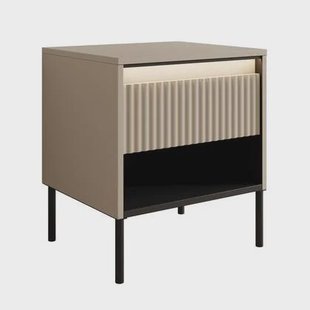 Meubella - Nachtkastje Timoteo 2 - Beige - 46 cm