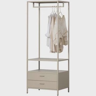 WOOOD Ferris Open Kledingkast 100 cm - Metaal - Zand - 185x70x54