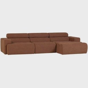 WOOOD Novi Chaise Longue Bank Rechts - Polyester - Terra