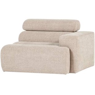 WOOOD Novi 1-Zits Element Bank Arm Rechts - Polyester - Naturel