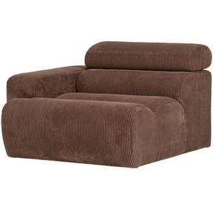 WOOOD Novi 1-Zits Element Bank Arm Links - Ribstof - Mokkabruin