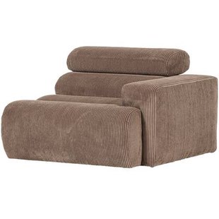 WOOOD Novi 1-Zits Element Bank Arm Links - Ribstof - Taupe