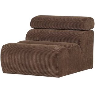 WOOOD Novi 1-Zits Element Bank - Ribstof - Mokkabruin - 86x82x113