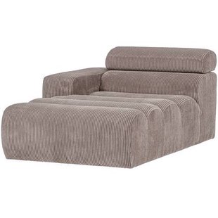WOOOD Novi Chaise Longue Element Arm Links - Ribstof - Zand