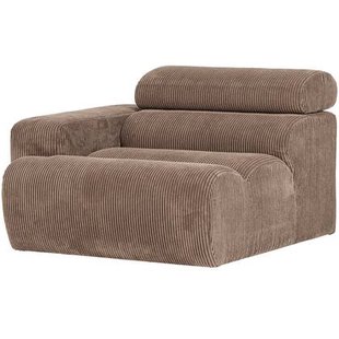 WOOOD Novi 1-Zits Element Bank Arm Rechts - Ribstof - Taupe