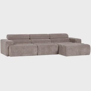 WOOOD Novi Chaise Longue Bank Rechts - Ribstof - Zand
