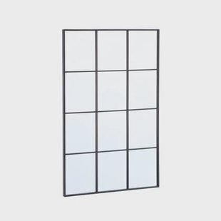 sweeek - Rechthoekige industriële spiegel staal