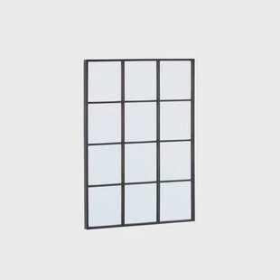 sweeek - Rechthoekige industriële spiegel staal