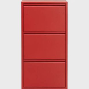 Schoenenkast Caruso rood 3 laden Kare Design
