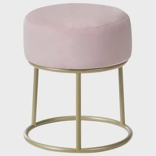 Beliani - DELCO - Hocker - Roze - Fluweel