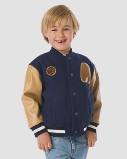 HEMA Kinderbomberjack PU blauw (blauw)