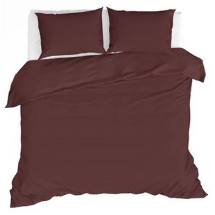 by fonQ Fresh Dekbedovertrek 200 x 200/220 cm - Aubergine by fonQ Fresh Dekbedovertrek 200 x 200/220 cm - Aubergine