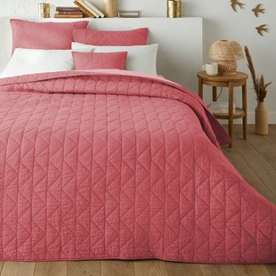 Gematelasseerde beddensprei in katoen Zig Zag Scenario