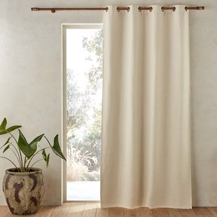 Verduisterend linnen gordijn met oogjes Colin