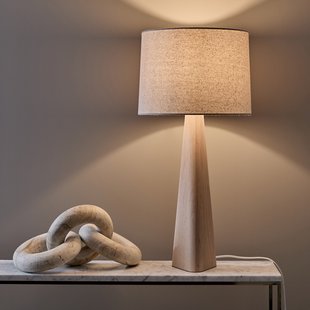 Lamp in eikenhout en linnen, Nestwood