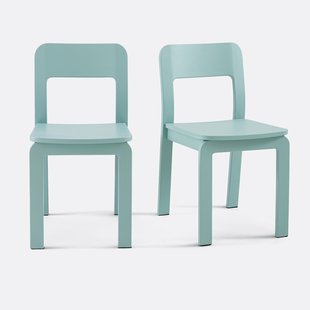 Set van 2 gebeitste massief berken stoelen, Talet