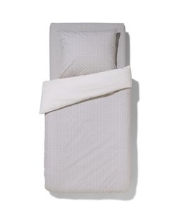 HEMA Dekbedovertrek 140x200/220cm zacht katoen stipjes (wit)