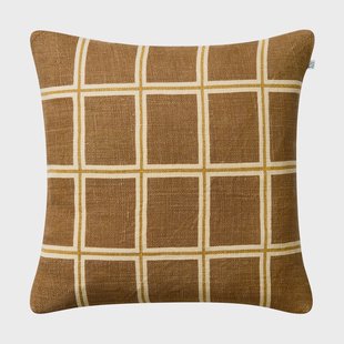 Chhatwal & Jonsson Raha kussenhoes 50x50 cm Taupe-masala yellow