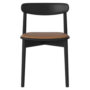 Bolia Merge Eetkamerstoel Met Zitkussen Zwart Eiken Hazelnut