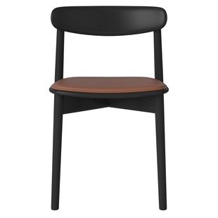 Bolia Merge Eetkamerstoel Met Zitkussen Zwart Eiken Quattro Cognac