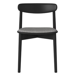 Bolia Merge Eetkamerstoel Met Zitkussen Zwart Eiken Qual Grey