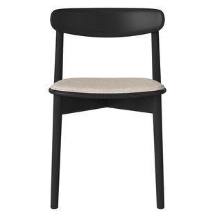 Bolia Merge Eetkamerstoel Met Zitkussen Zwart Eiken Monza Beige