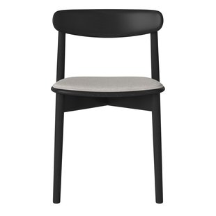 Bolia Merge Eetkamerstoel Met Zitkussen Zwart Eiken Memory Grey