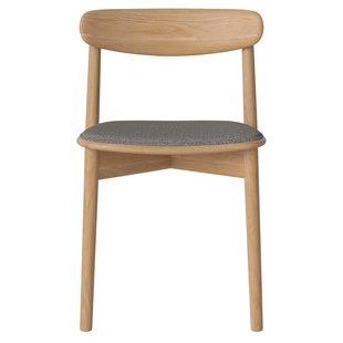 Bolia Merge Eetkamerstoel Met Zitkussen Eiken Memory Steel Grey