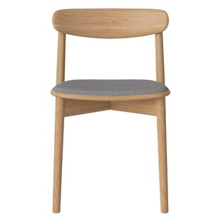 Bolia Merge Eetkamerstoel Met Zitkussen Eiken Soil Light Grey