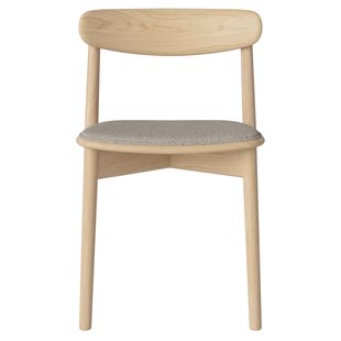 Bolia Merge Eetkamerstoel Met Zitkussen Wit Gepigmenteerd Eiken Monza Sand