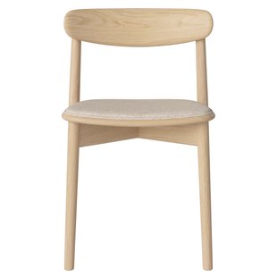 Bolia Merge Eetkamerstoel Met Zitkussen Wit Gepigmenteerd Eiken Monza Beige