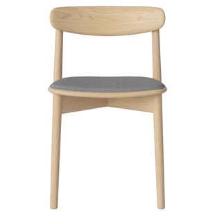 Bolia Merge Eetkamerstoel Met Zitkussen Wit Gepigmenteerd EikenSoil Grey