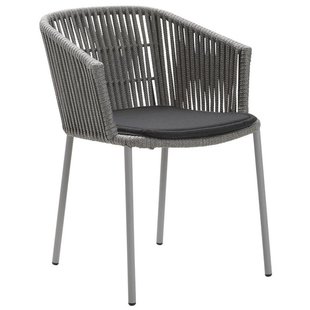 Cane-Line Moments Tuinstoel Met Armleuning Zwart Zitkussen