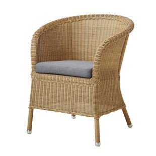 Cane-Line Derby Tuinstoel + Zitkussen Grijs Natte